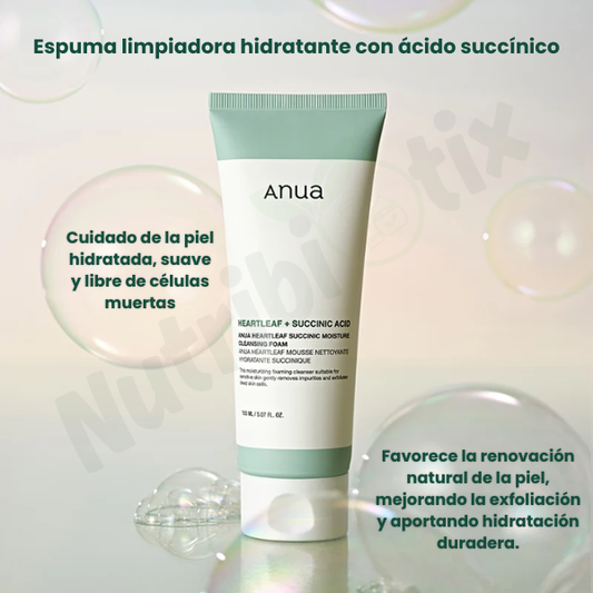Anua® Heartleaf + Succinic Acid (150 ml) | Limpiador Facial