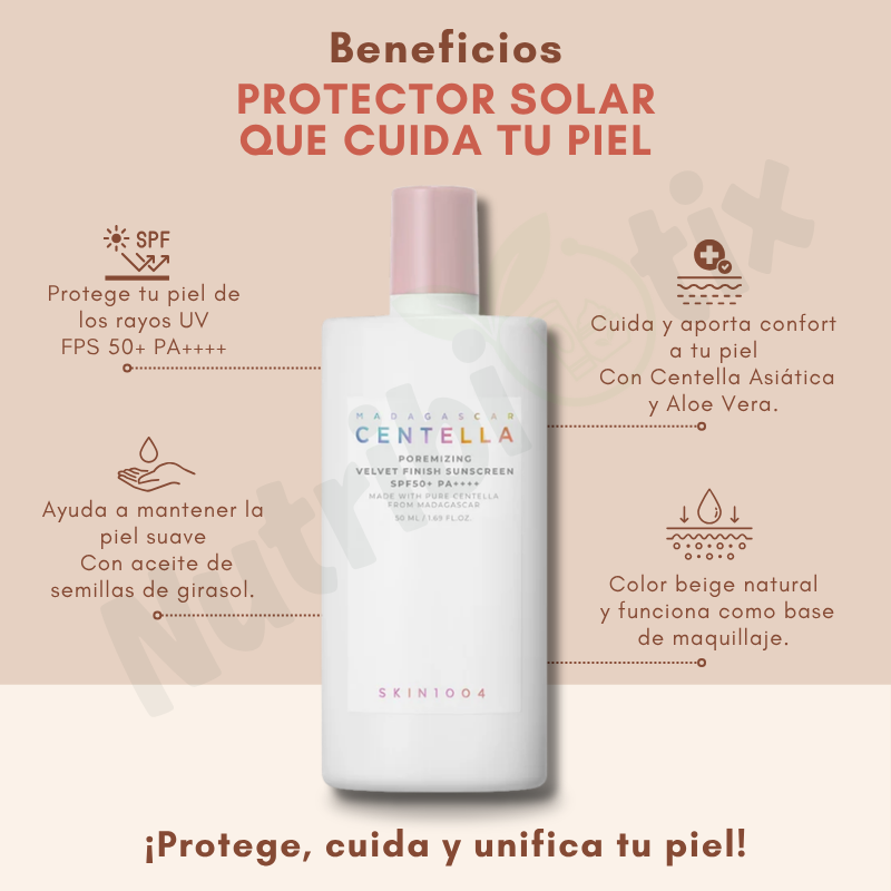 SKIN1004 Madagascar Centella Poremizing Velvet Finish Sunscreen SPF50+ PA++++ (50 ml)