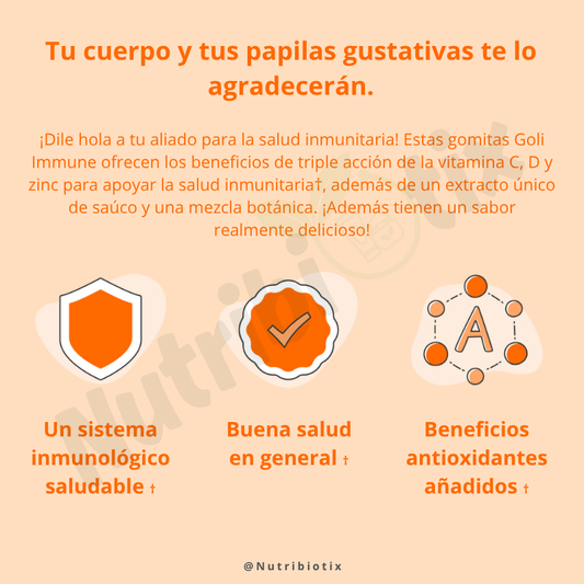 Goli® Triple Action Immune (60 und) | Vita C+D+Zinc + Extractos Botánicos