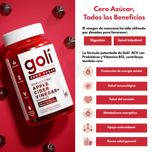 Goli® Apple Cider Vinegar+ Zero Sugar (60 und)