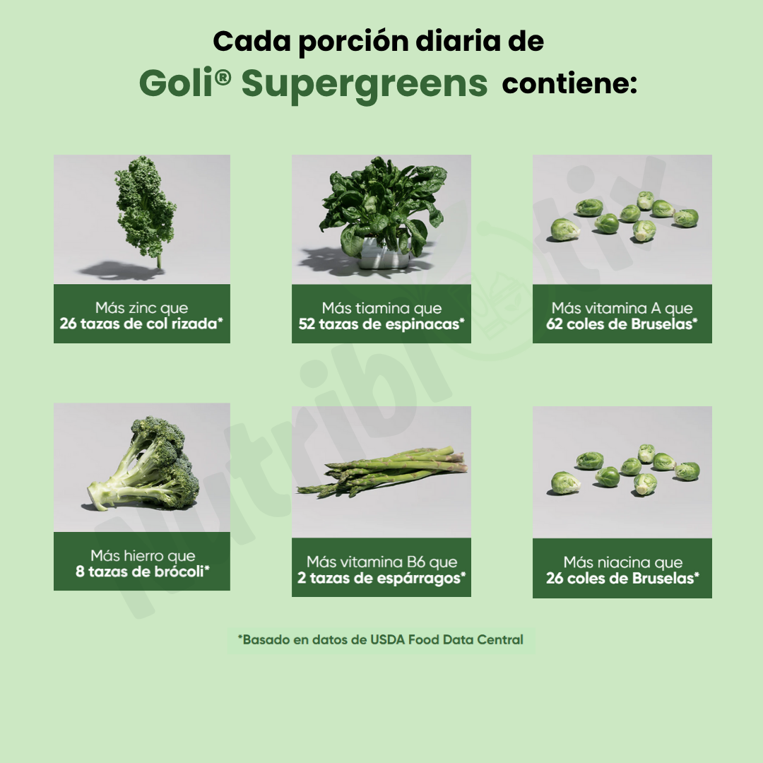 Goli® Supergreens (60 und) | Extractos Vegetales + Probióticos