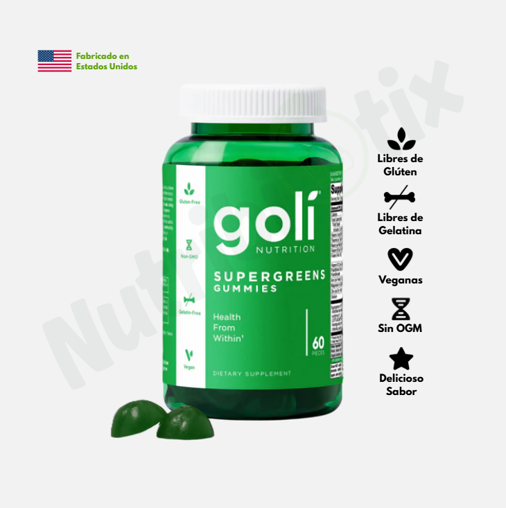 Goli® Supergreens (60 und) | Extractos Vegetales + Probióticos